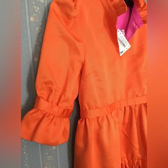 Gretchen Scott Designs Orange Dress with Pink Lining - Picture 2 of 6
